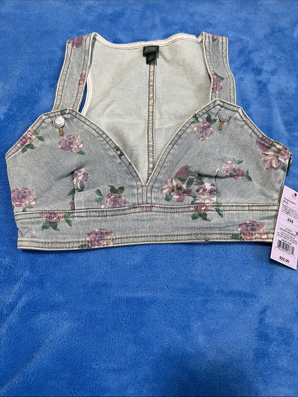 NWT Jean Crop Top